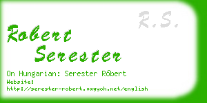 robert serester business card