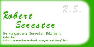 robert serester business card